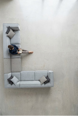 Ecksofa L Form Wunnzëmmer Modern Design Sofaen Polster Textil 400x310