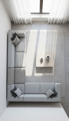 Ecksofa L Form Wunnzëmmer Modern Design Sofaen Polster Textil 400x310