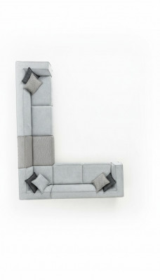 Ecksofa L Form Wunnzëmmer Modern Design Sofaen Polster Textil 400x310