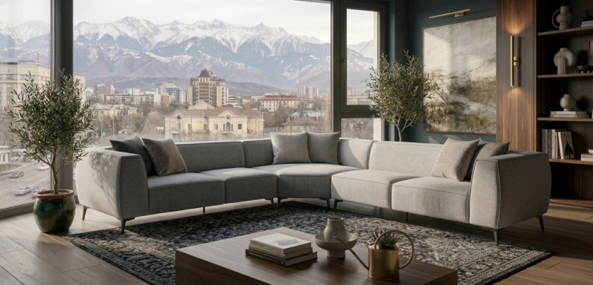 Eckcouch L-Form Polstersofa Miwwelen Wunnzëmmer 340x340 Ecksofas Couchen