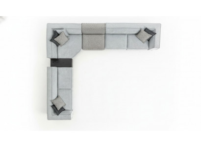 Ecksofa Textil Modern Design Polster Sofa 430x375cm Canapé L Form Canapëen