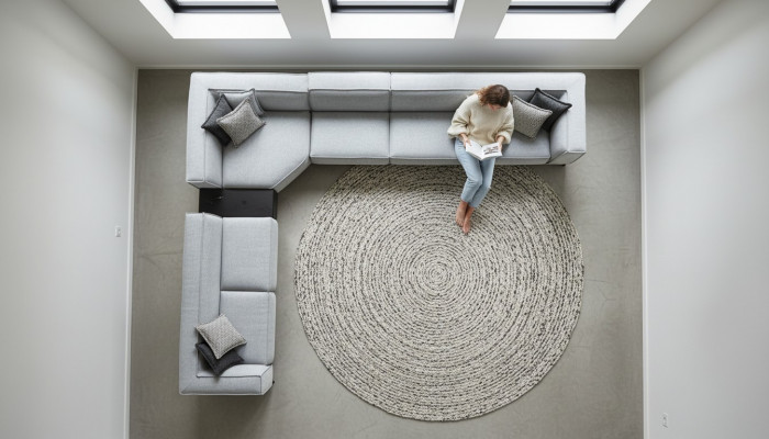 Sofa L Form Couch Polster Wunnzëmmer Modernen Design Ecksofa Textil Sofen