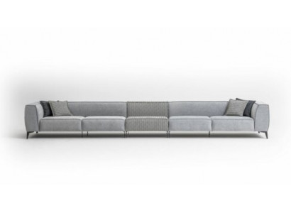 grouss Sofa Canapé 8 Sëtz Italienesch XXL Canapéen Sofaen Miwwelen Textil