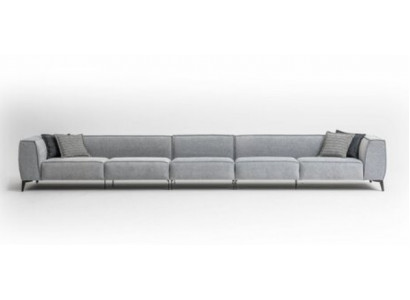 Italienesch Miwwelen grouss Sofa Canapé 8 Sëtzer Italienesch XXL Canapéen Sofae Textil