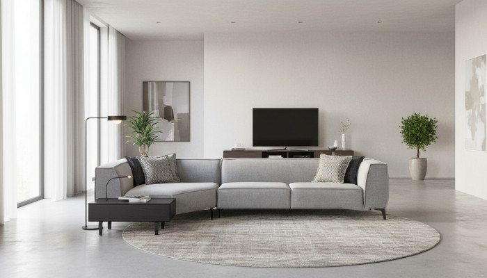Ecksofa L Form Polster Sofa Wunnzëmmer Stil Miwwelen Couchen Couch 340x165