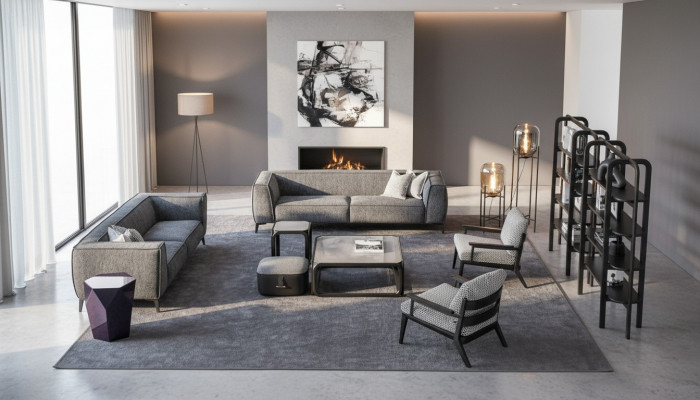 Sofagarnitur 431-Sëtzer Sofas Still Luxus Garnitur XXL Stoff Sofa Miwwelen