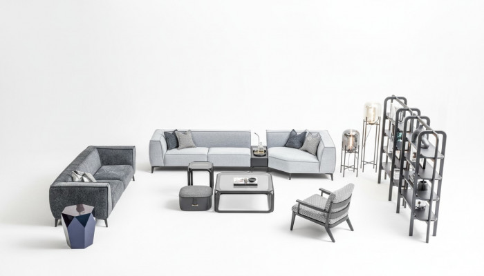 Sofagarnitur XXL Couch Textil Grouss Sofa 5+3+1 Sëtz Polster Stoffer Sofaen