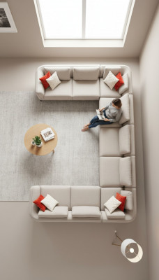Canapé U-Form Wunnzëmmer Eckcanapé Beige Polstersofa Design Modern