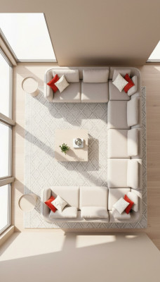 Canapé U-Form Wunnzëmmer Eckcanapé Beige Polstersofa Design Modern