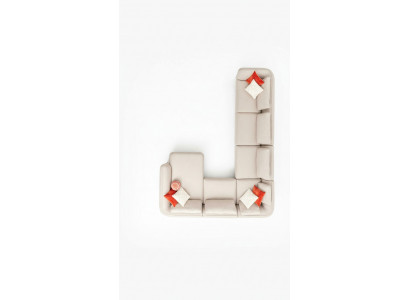 Ecksëtz U Form Polstersofa Modern Luxus Wunnzëmmer Ecksëtz Wunnlandschaft
