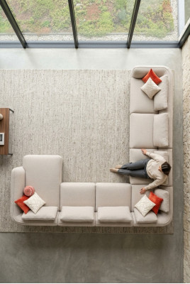 Ecksofa U-Form Wunnzëmmer Sofa Couch Polstersofa Modern Wunnlandschaft