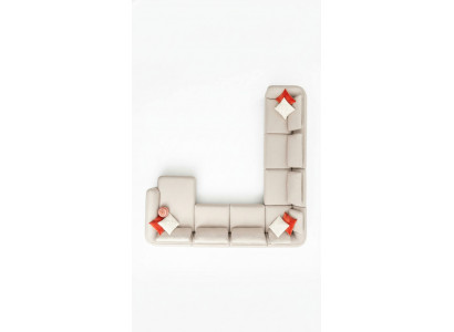 Ecksofa U-Form Wunnzëmmer Sofa Couch Polstersofa Modern Wunnlandschaft