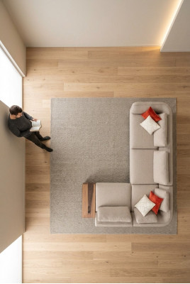 Eckcouch Sofa L-Form Modern Design Sofa Wunnzëmmer Miwwelen Nei