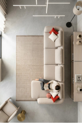 Ecksofa Wunnzëmmer Couch Polstersofa Modern Design L-Form 420x170cm