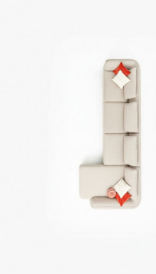 Ecksofa Wunnzëmmer Couch Polstersofa Modern Design L-Form 420x170cm