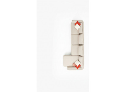 Ecksofa Wunnzëmmer Couch Polstersofa Modern Design L-Form 420x170cm