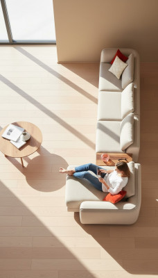 Eckcouch an L-Form Wunnzëmmer Couch Polstersofa Eck Garnitur Stoffcouch