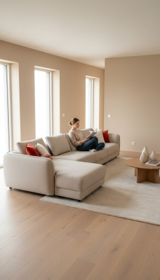 Ecksofa Beige Luxus Wunnzëmmer Sofa Couch L Form Modernen Design 420x170