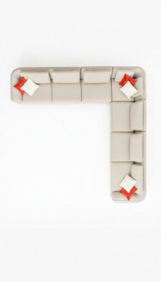 Eckcouch L-Form Wunnzëmmer Luxus Sofa Couch Polster 402x402 Stoffsuedel.