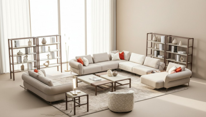 Canapé-Set 2+1 Sëtz U-Form Sofa Set Wunnzëmmer Garnitur Luxus Couchen