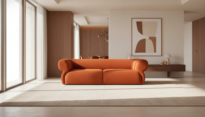 Modern Sofa 3 Sëtzer Luxus Miwwelen Wunnzëmmer 250cm Design Polstersofa Neid.