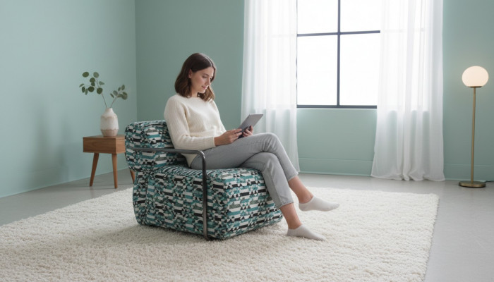 Sesselluxus Wunnzëmmermiwwelen Textil Modern Relax Club 1 Sëtzer Miwwelen