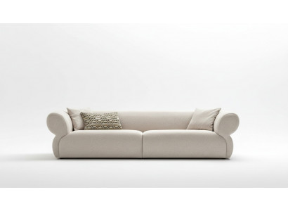 Modern Sofa 3 Sëtzer Beige Dräisëtzer grouss 250cm Sofa Canapé Luxus Miwwel Nei