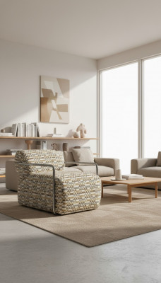 Sessel Design Modern Wunnzëmmer 1 Sëtzer Luxus Polstersessel Miwwelen Relax Club