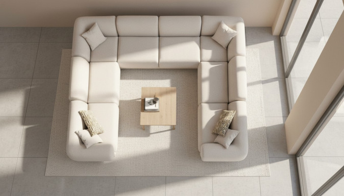 Eckcouch U-Form Wunnzëmmer Luxus Stil Modern Design Sofa Canapé Couch Landschaft
