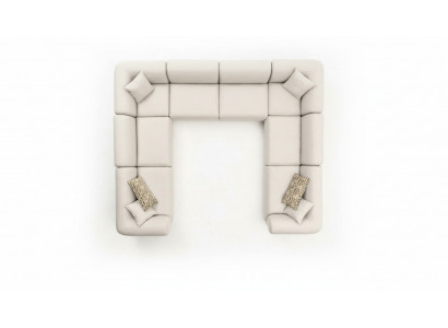 Eckcouch U-Form Wunnzëmmer Luxus Stil Modern Design Sofa Canapé Couch Landschaft