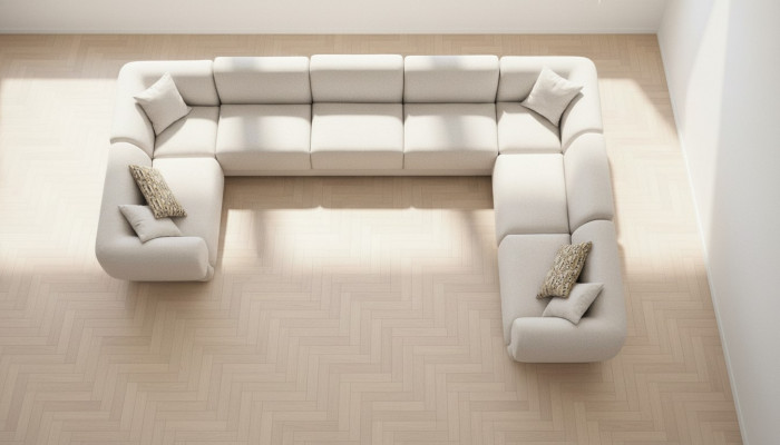 Sofa U-Form Wunnzëmmer Luxus Wunnlandschaft Design Polstersofa Miwwelen