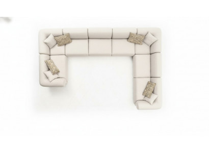 Sofa U-Form Wunnzëmmer Luxus Wunnlandschaft Design Polstersofa Miwwelen