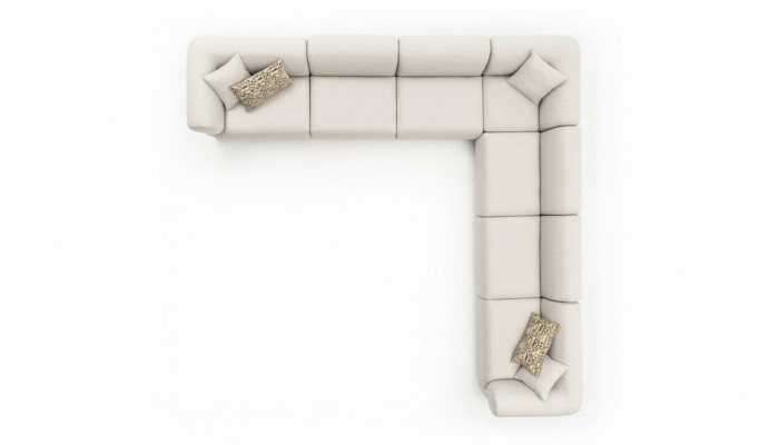 Sofa L-Form Polstersofa Couch Wunnzëmmer Modern Miwwelen 405x405cm Sofas Ecksofa