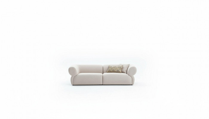 Canapé Canapé Polstermöbel Dräisiichter 3 Sëtzer Modernen Design Canapé Beige