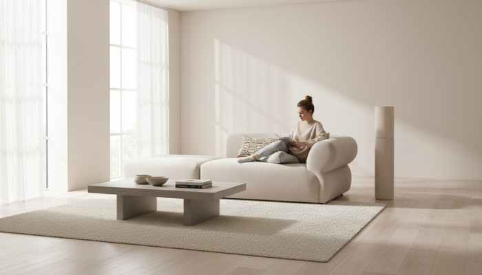 Textil Canapé 3 Plazen Wunnzëmmer Luxus Miwwelen Design Couch Beige 215cm