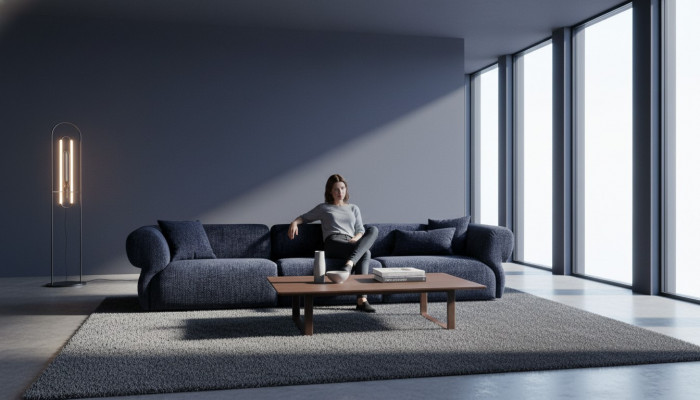 grouss Sofa Canapé 5 Sëtzer Italienesch xxl Canapéen Sofa Miwwelen Textil