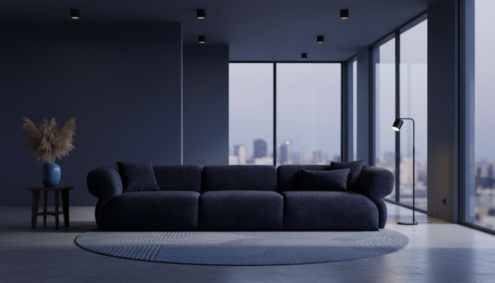 grouss Sofa Canapé 5 Sëtzer Italienesch xxl Canapéen Sofa Miwwelen Textil