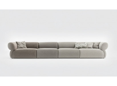Italienesch Miwwelen grouss Sofa Canapé 6 Sëtzer Italienesch XXL Canapéë Sofas Textil