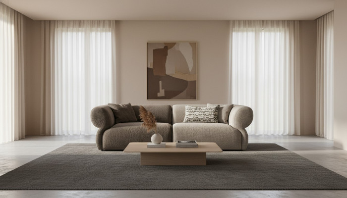 Sofa Luxus 3-Sëtzer Gräis Polstersofa Wunnzëmmer Dräisëtzer Couchen 250cm