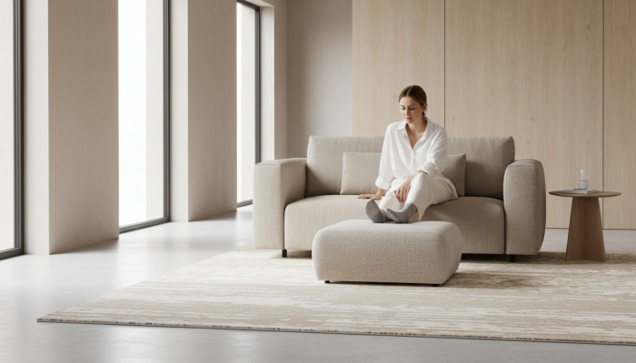 Hocker Polster Sëtz Design Stil Modern Luxus Wunnzëmmer Bank Nei