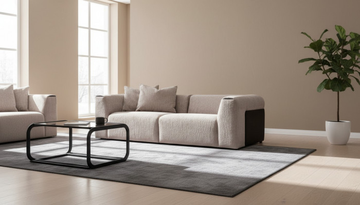 Moderne Canapé Luxus Textil Wunnzëmmer Polsterkanapé Couch 3 Sëtzer Design