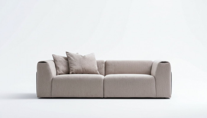 Moderne Canapé Luxus Textil Wunnzëmmer Polsterkanapé Couch 3 Sëtzer Design