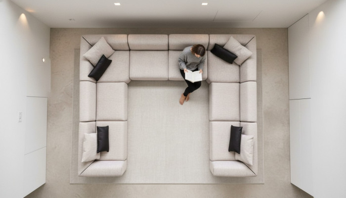 Sofa U-Form gepolstert Sofa Canapé Wunnzëmmer Design Modern Eck-Canapéen