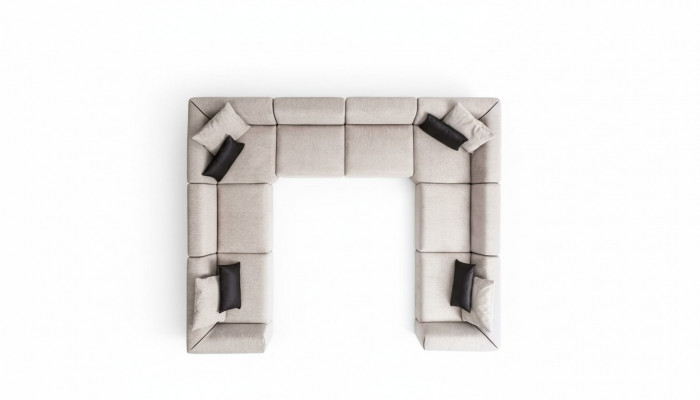 Sofa U-Form gepolstert Sofa Canapé Wunnzëmmer Design Modern Eck-Canapéen