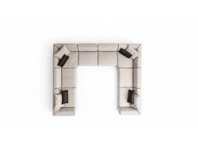 Sofa U-Form gepolstert Sofa Canapé Wunnzëmmer Design Modern Eck-Canapéen