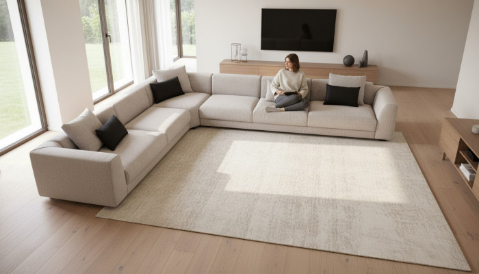 Ecksofa Sofa U-Form Polstersofa Wunnzëmmer Design Designer Sëtzlandschaft