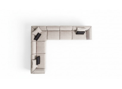 Ecksofa Sofa U-Form Polstersofa Wunnzëmmer Design Designer Sëtzlandschaft