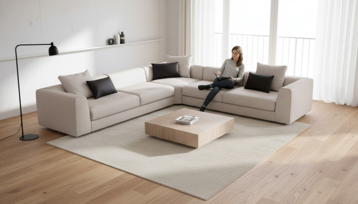 Maulwurf Eckcanapé Eckcanapé-Set Kompakt Sofaecker Textilmiwwel Sëtzécke Canapé