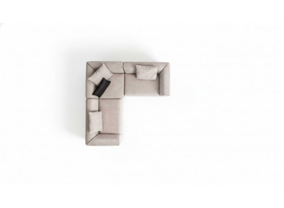 Canapé-Éck beige L-Form Wunnlandschaft Éckcouch Sofa Modern Canapé