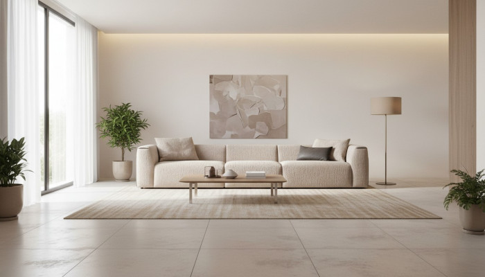 Beige Canapé Wunnzëmmer Polstermiwwel Fënnefseater Designer Luxus Miwwel Nei